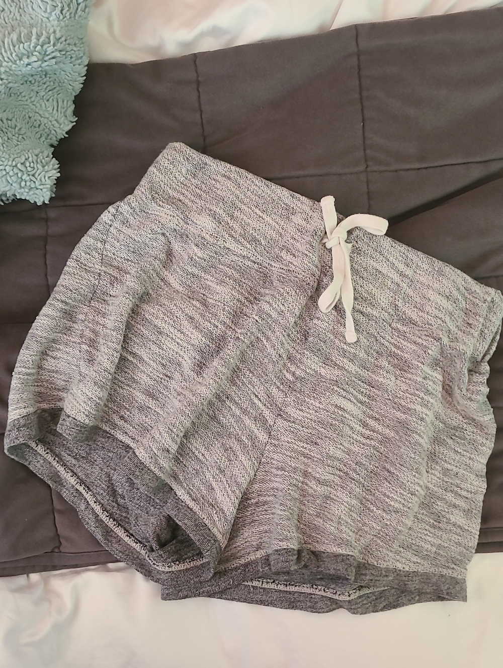 Cynthia Rowley Heathered Gray Drawstring Lounge Shorts